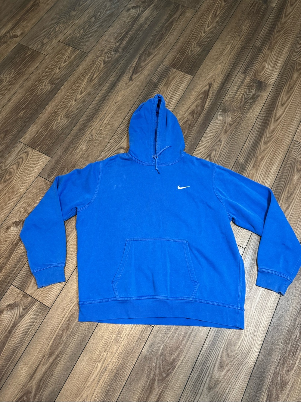 Nike Men's Royal Blue Hooded Pullover Sweatshirt